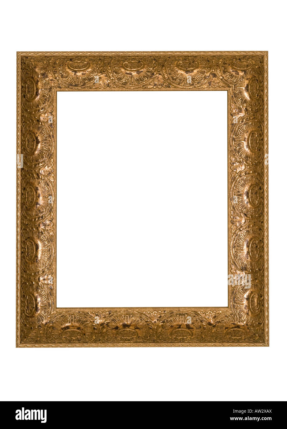 Picture frame in ornate wide gold antique finish, spanish old world