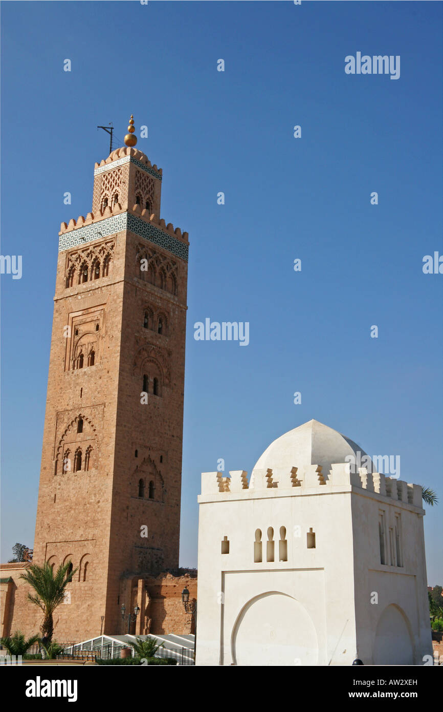 Koutoubia Mosque built 1162 height 65 metres Marrakesh Morocco Stock Photo
