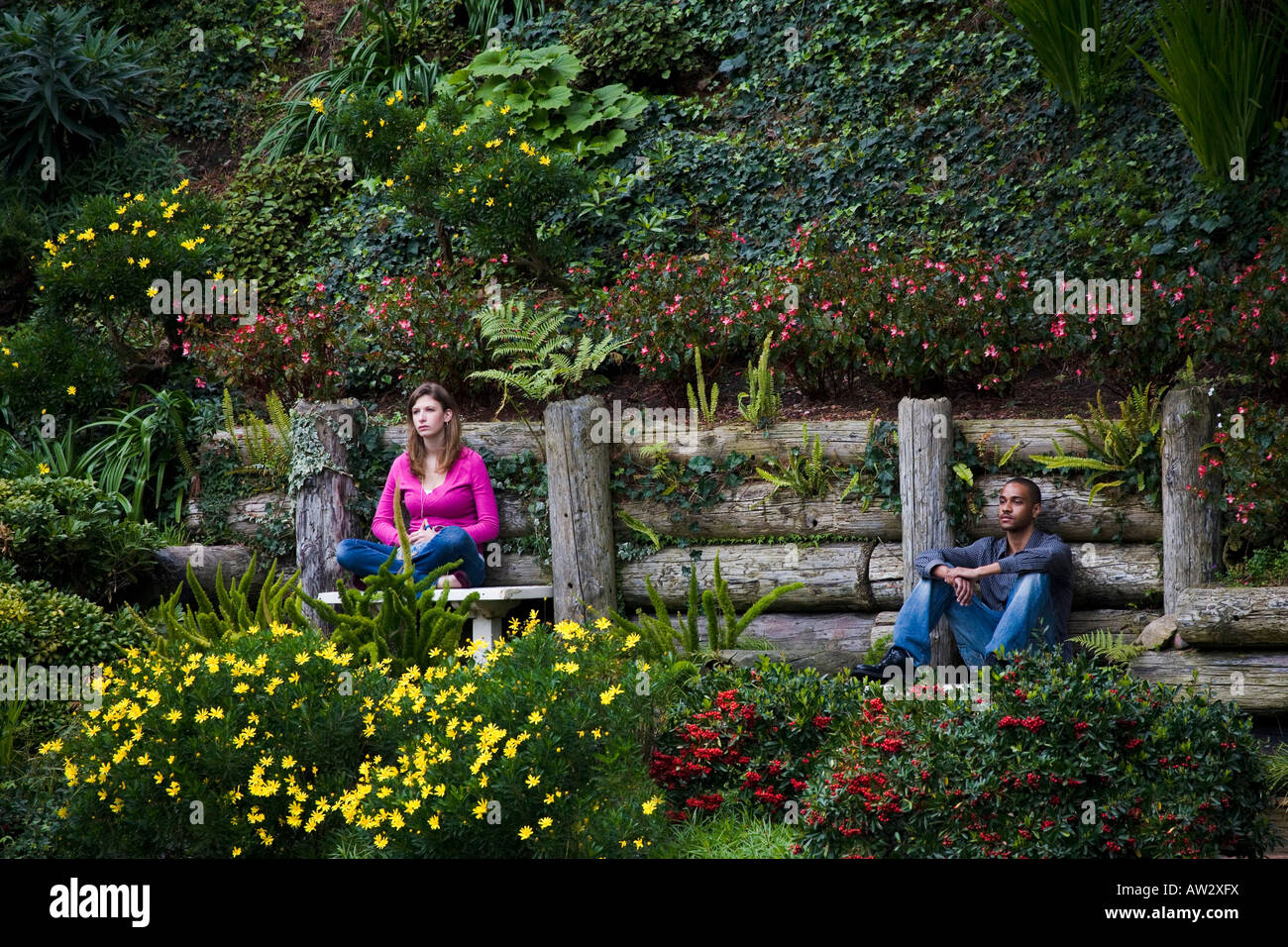 The Lake Shrine aka The Self Realization Fellowship Pacific Palisades Stock Photo