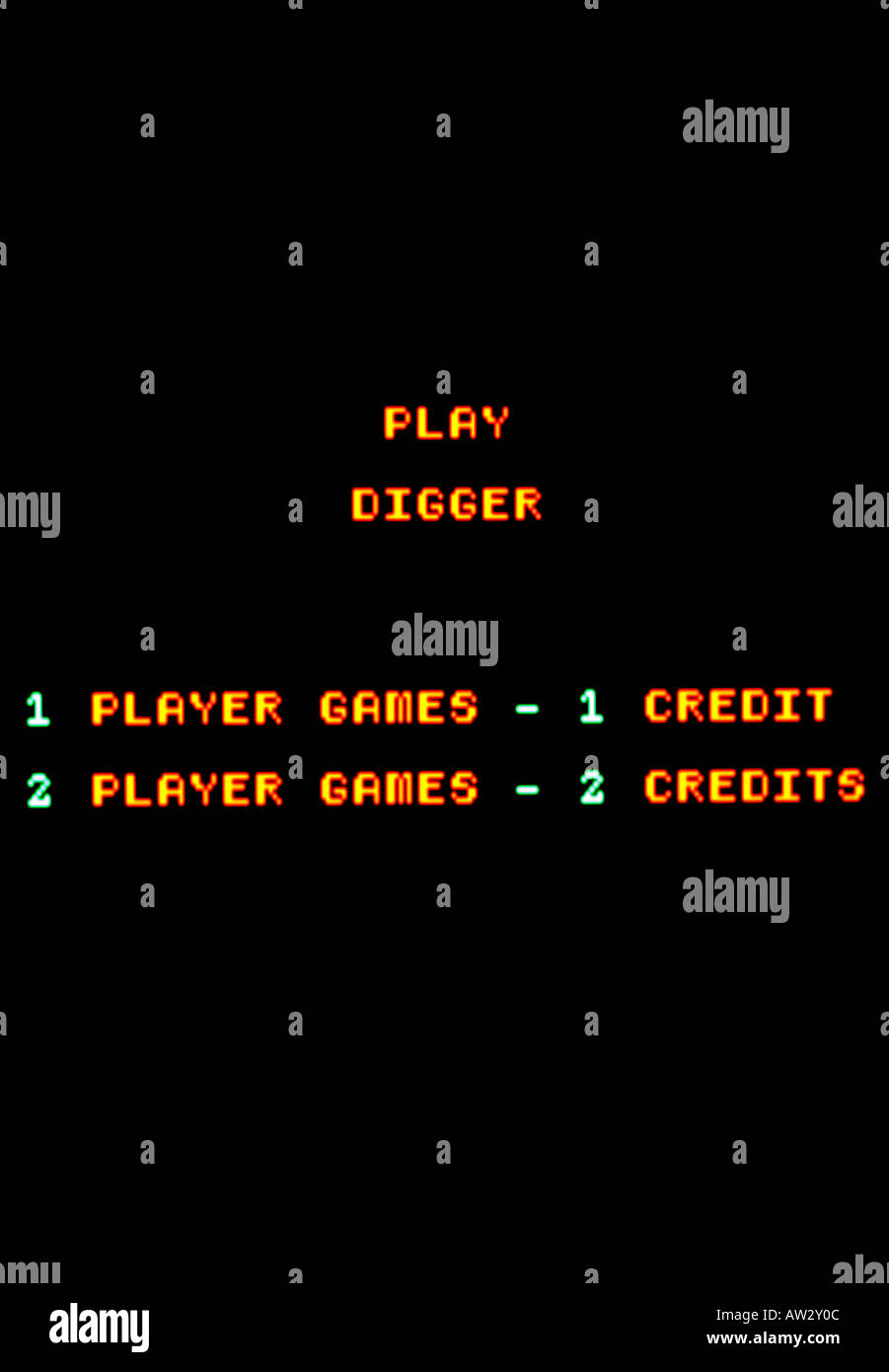 Digger Sega Gremlin 1980 Vintage arcade videogame screen shot