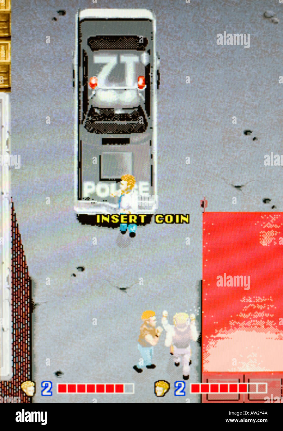 Down Town Seta 1989 Vintage arcade videogame screen shot - EDITORIAL USE ONLY Stock Photo