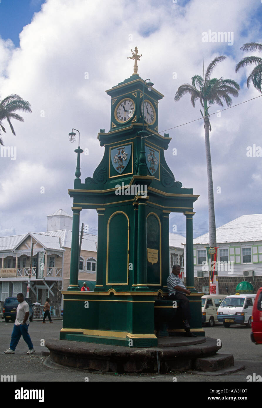 Basseterre St Kitts Clock Tower Stock Photo Alamy   Basseterre St Kitts Clock Tower AW31DT 