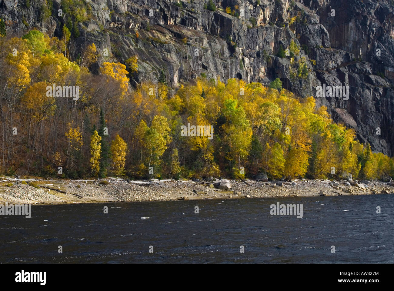 Rugged shoreline of Montreal River in Algoma, Ontario Stock Photo Alamy