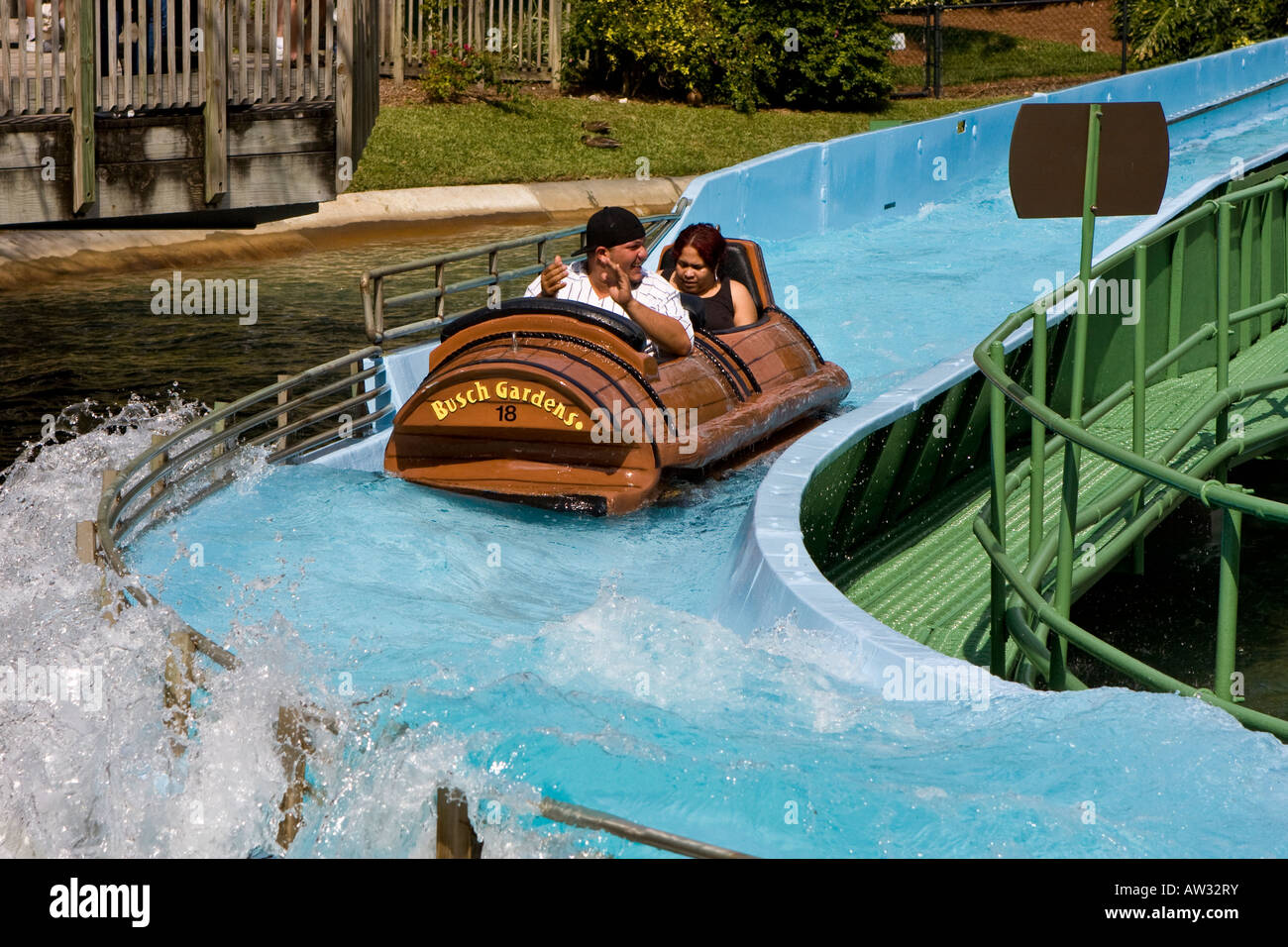 Busch Gardens Log Flume Ride Stock Photo 16449278 Alamy