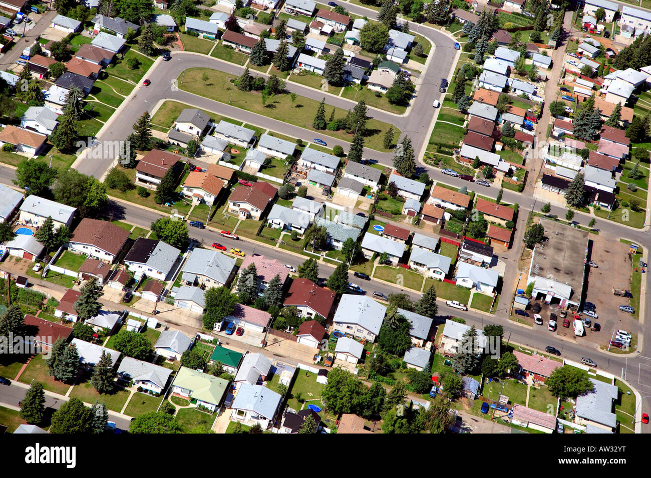 Residential area in Edmonton, Alberta, Canada Stock Photo Alamy
