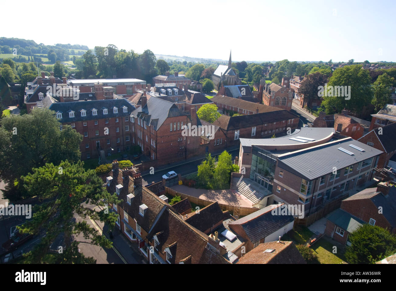 Marlborough College in the market town of Marlborough in Wiltshire Stock Photo