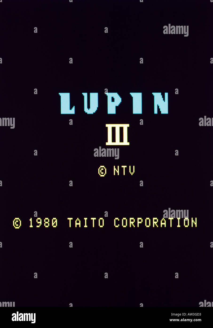 Lupin III 3 Taito NTV 1980 Vintage arcade videogame screen shot - EDITORIAL USE ONLY Stock Photo