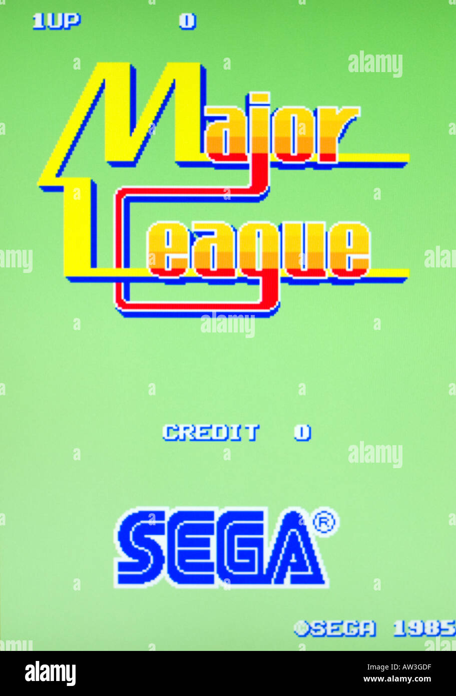 Major League Sega 1985 Vintage arcade videogame screen shot - EDITORIAL USE ONLY Stock Photo