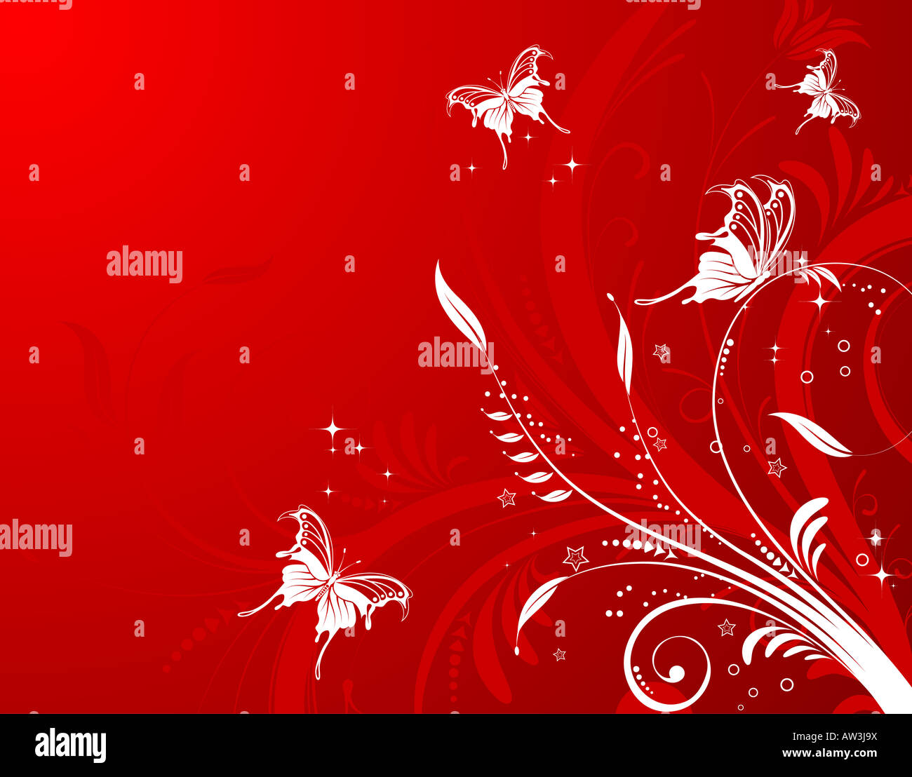 Abstract flower background with butterfly Stock Photo - Alamy