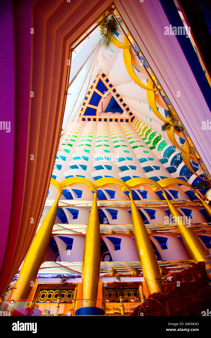 Interior of the magnificent [Burj Al-Arab Hotel], Dubai, UAE Stock ...
