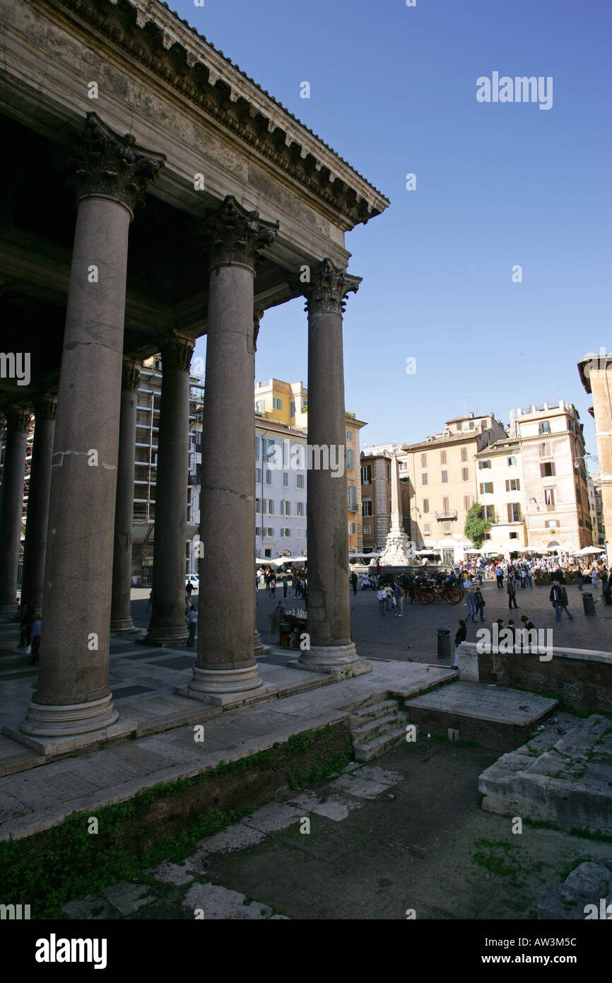 Stone Column Rome Ancient stone Corinthian columns of the famous tourist attraction the ...
