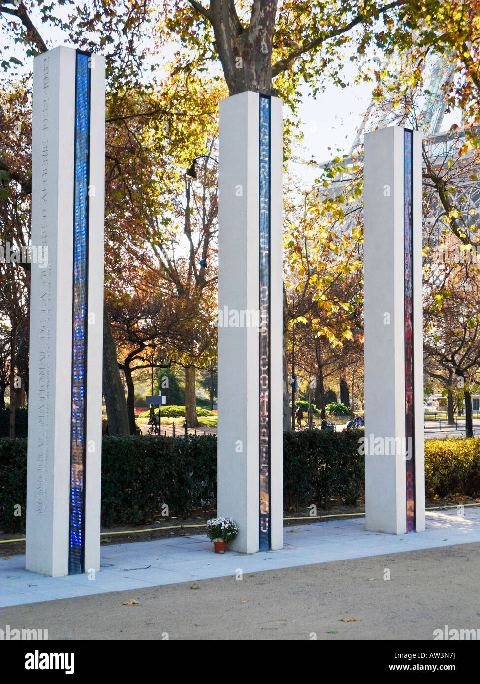 Algerian War Memorial Paris France Europe Stock Photo