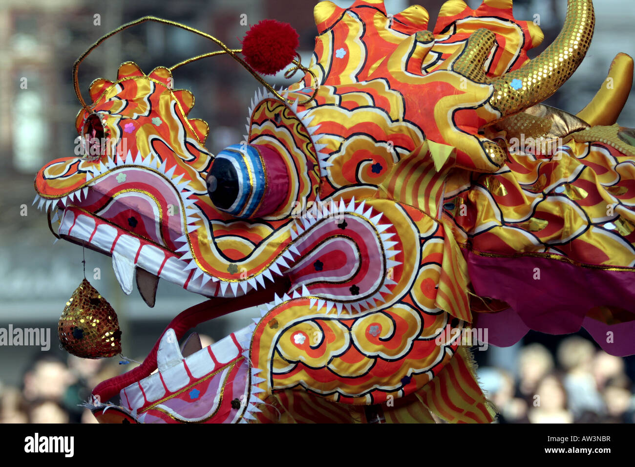 Chinese New Year Year Of The Rat The Head Of The Dragon From The Dragon Dance By Nottingham University Chinese Society Nottinghams Market Square 9th February 08 Chinese New Year Also Known
