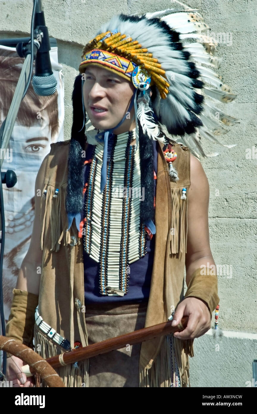 Arles France, South American Native Indian Flute Players Performing