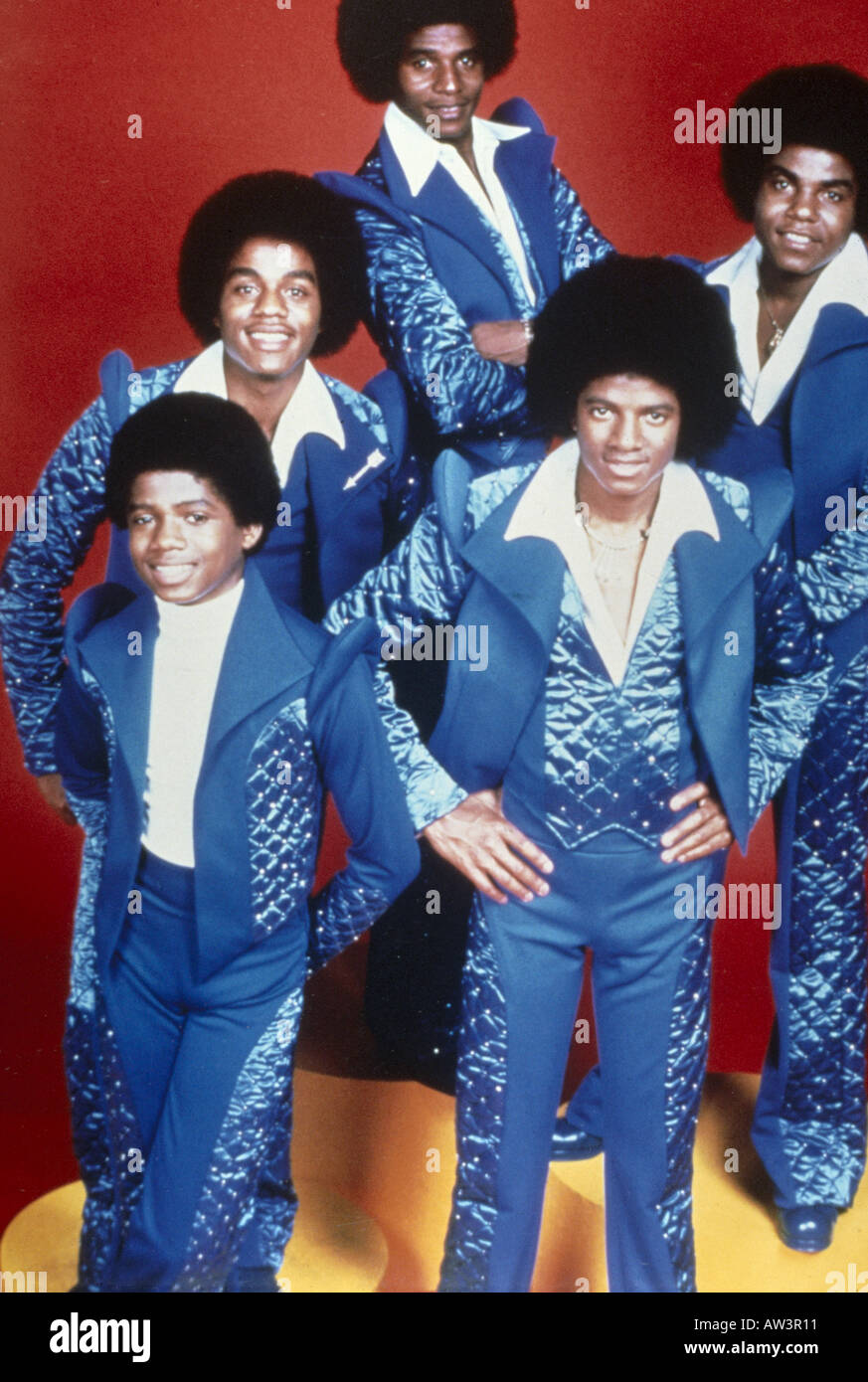 JACKSON 5   Tamla Motown group with Michael Jackson lower left Stock Photo