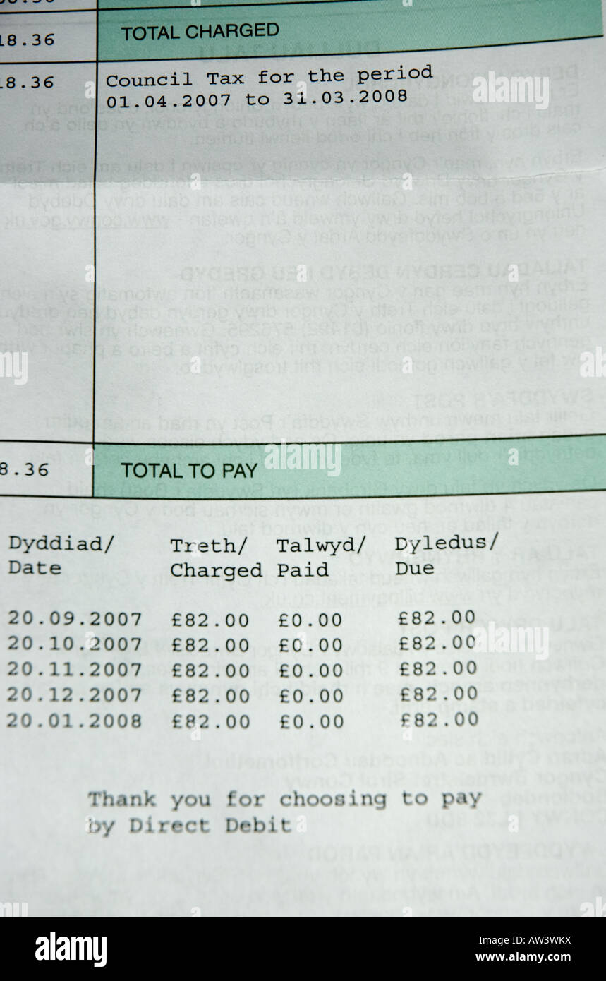 Council tax wales hires stock photography and images Alamy