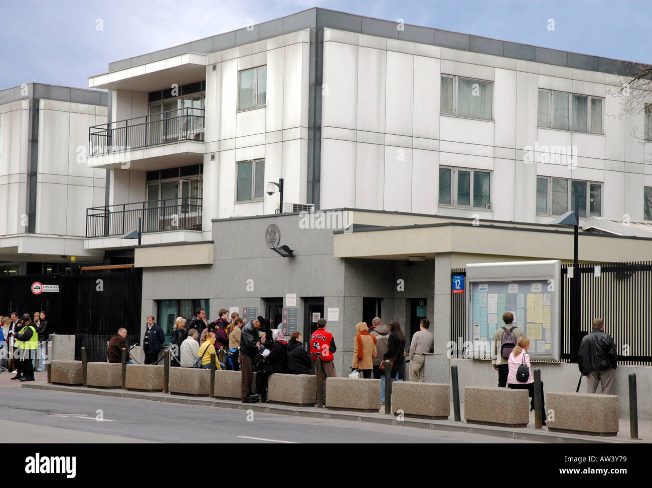 USA embassy in Warsaw Stock Photo Alamy