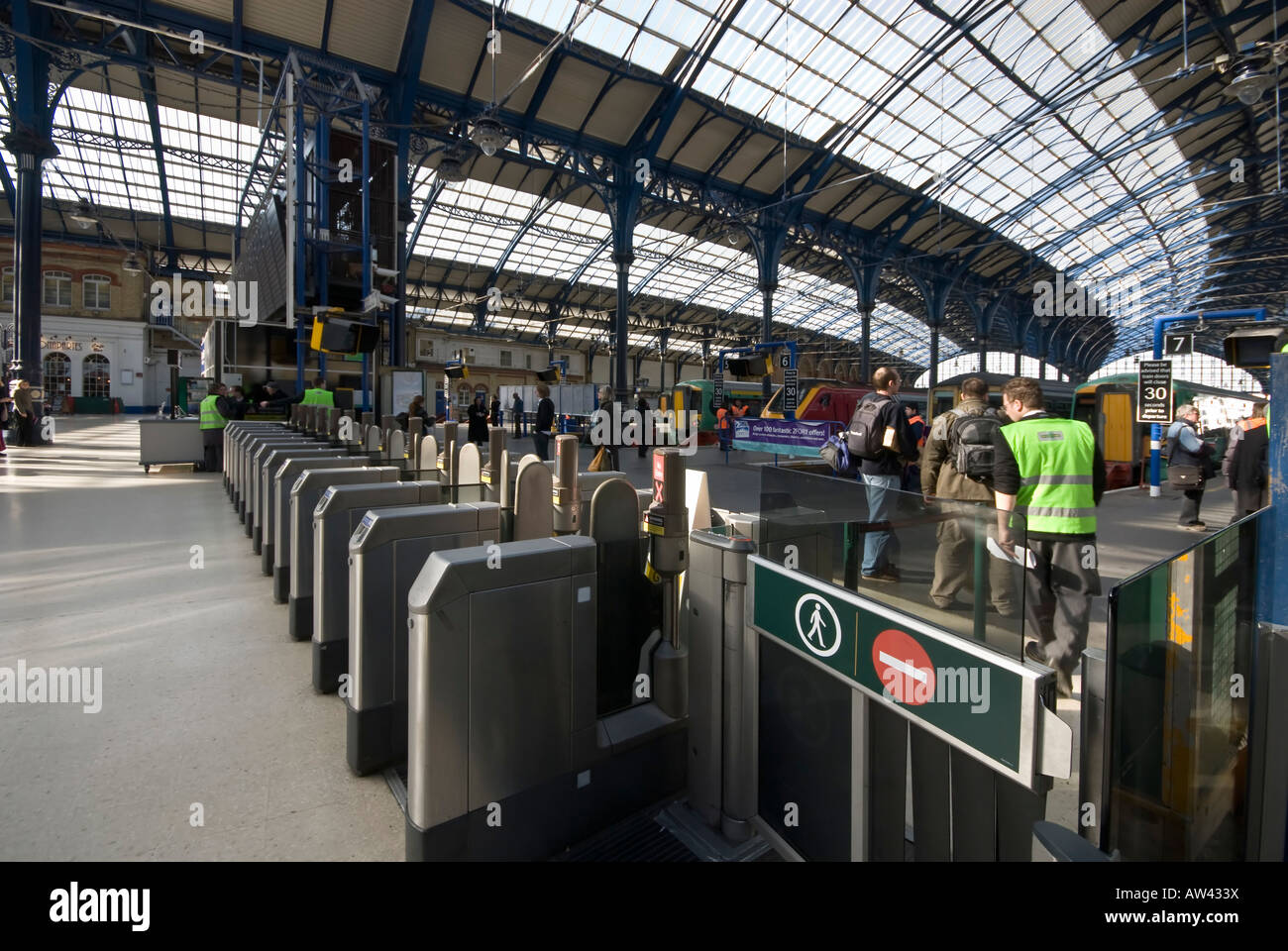 Ticket Barriers Train Station Stock Photo Alamy