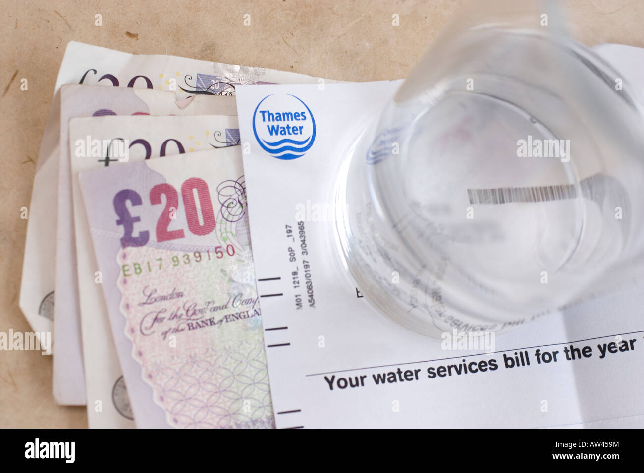 Thames water bill UK Stock Photo Alamy