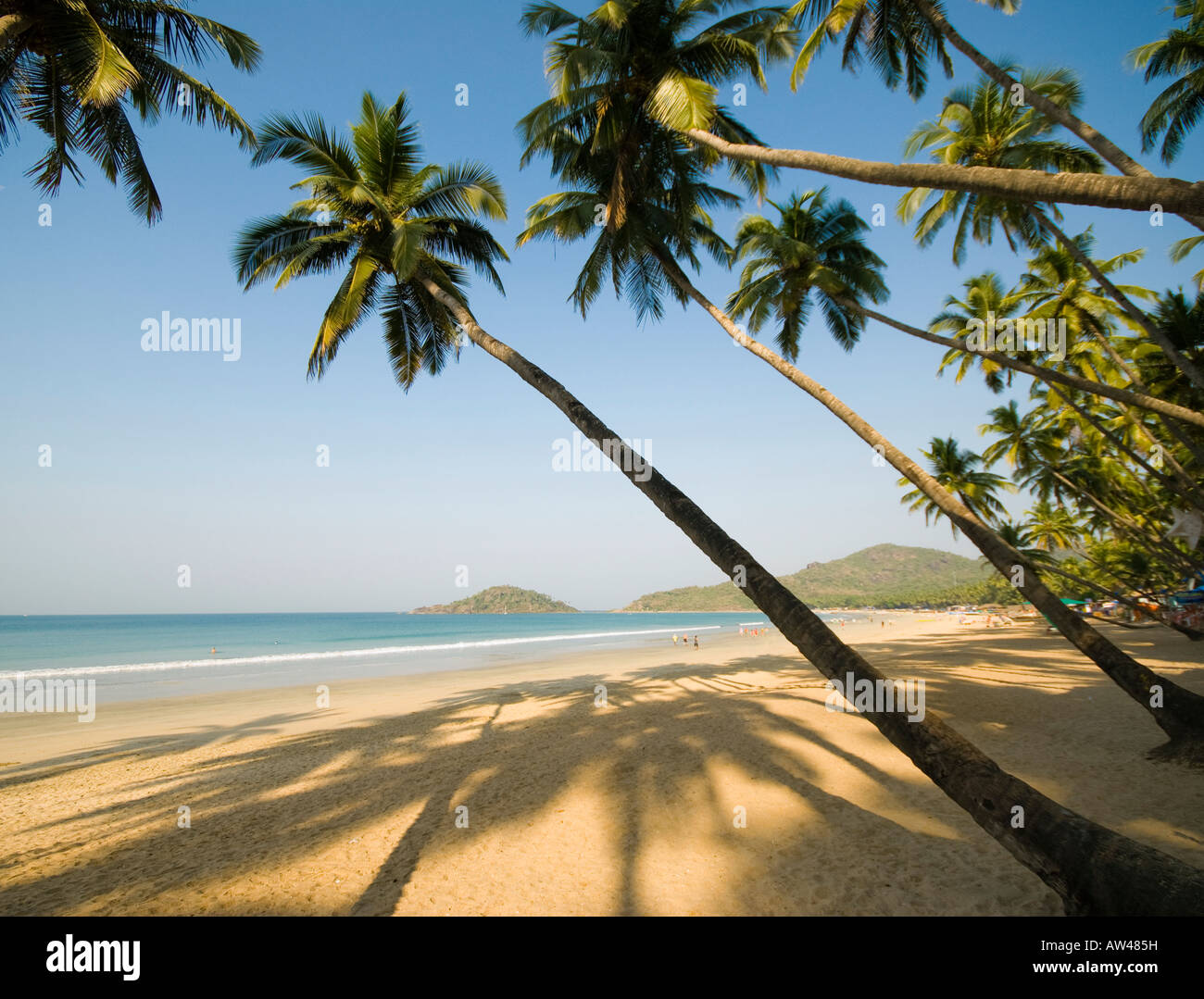 Palolem beach in Goa in South India Stock Photo