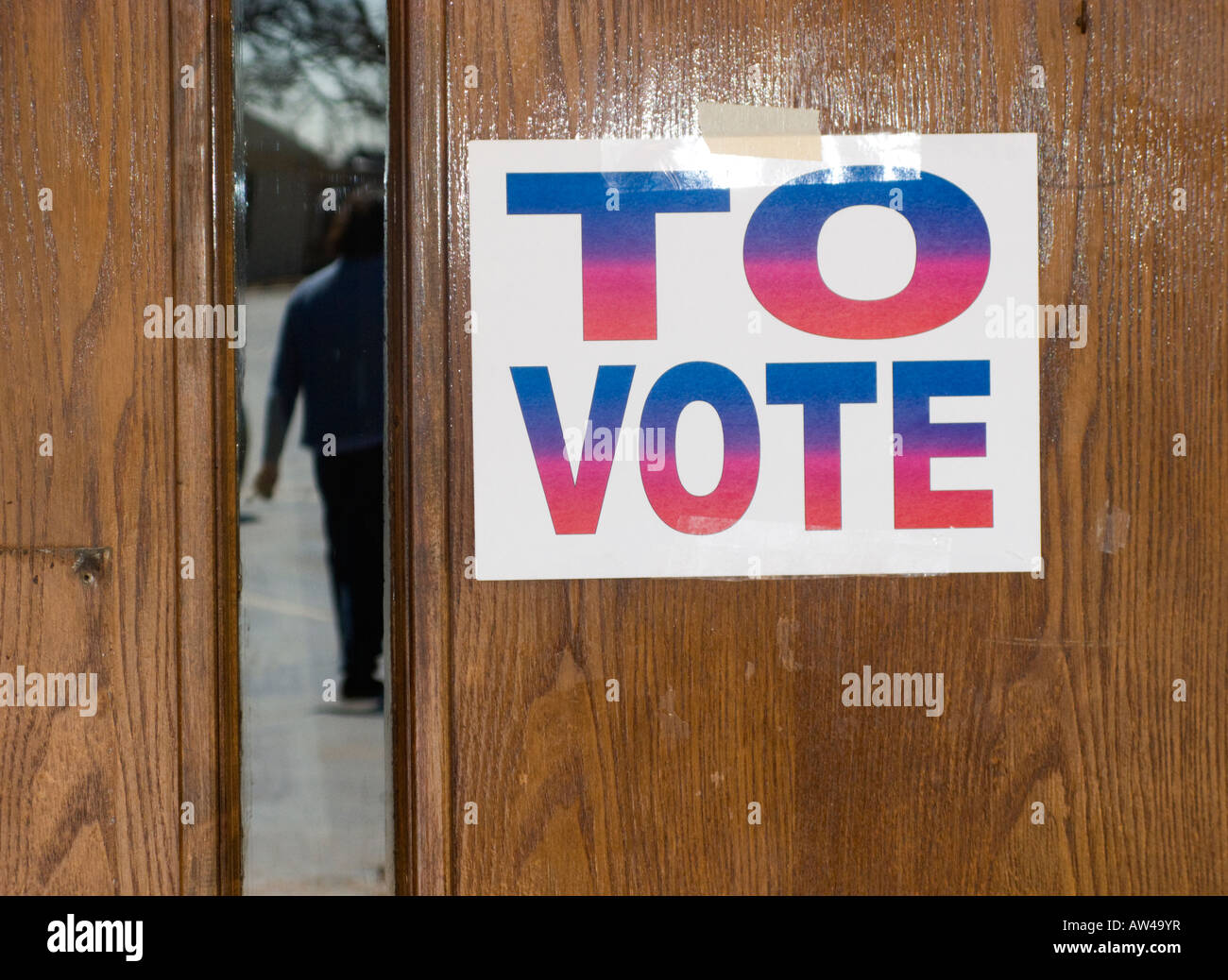 Polling Place Sign Stock Photo
