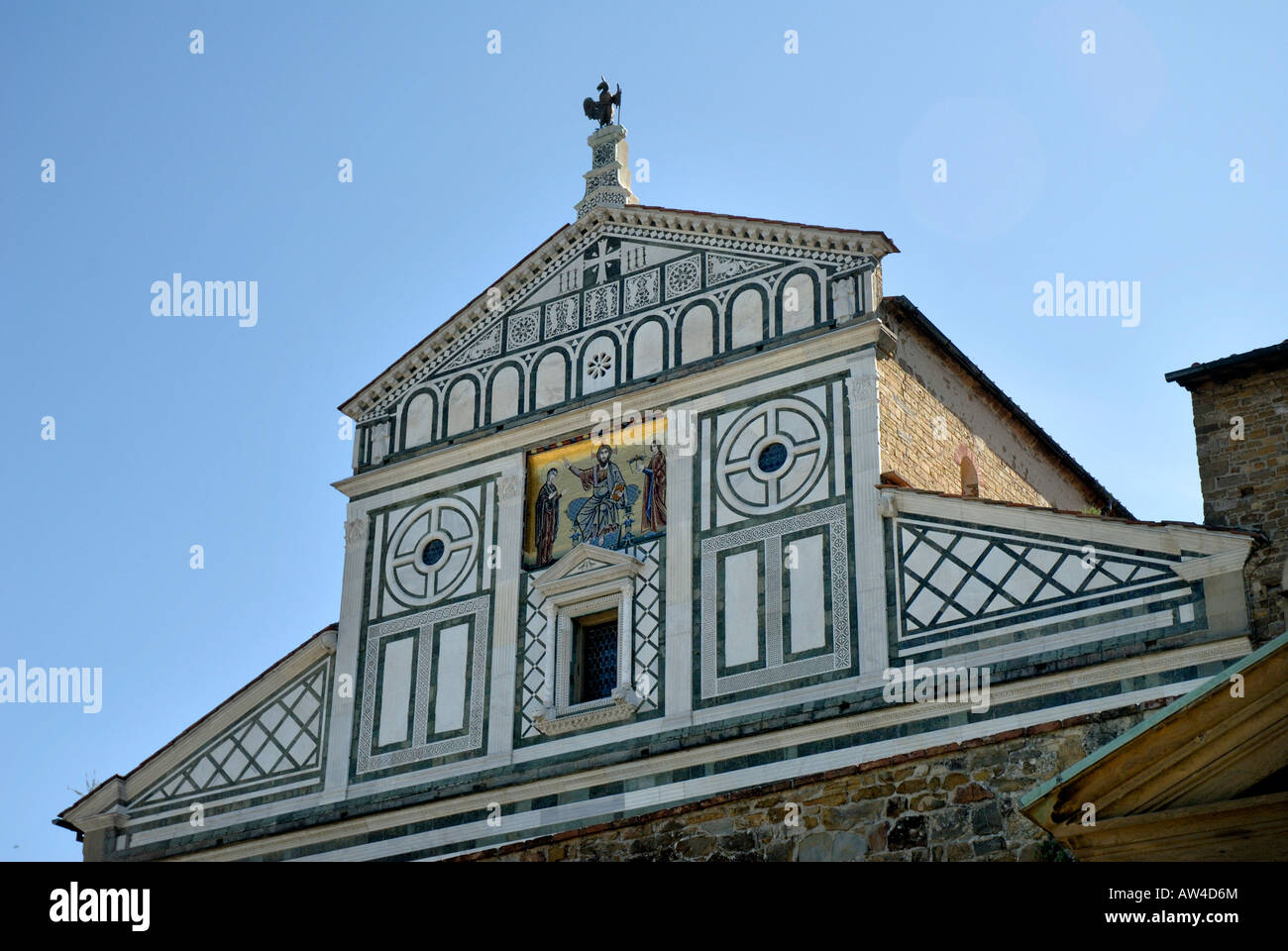 The facade of San Miniato, Florence, Tuscany, Italy Stock Photo - Alamy