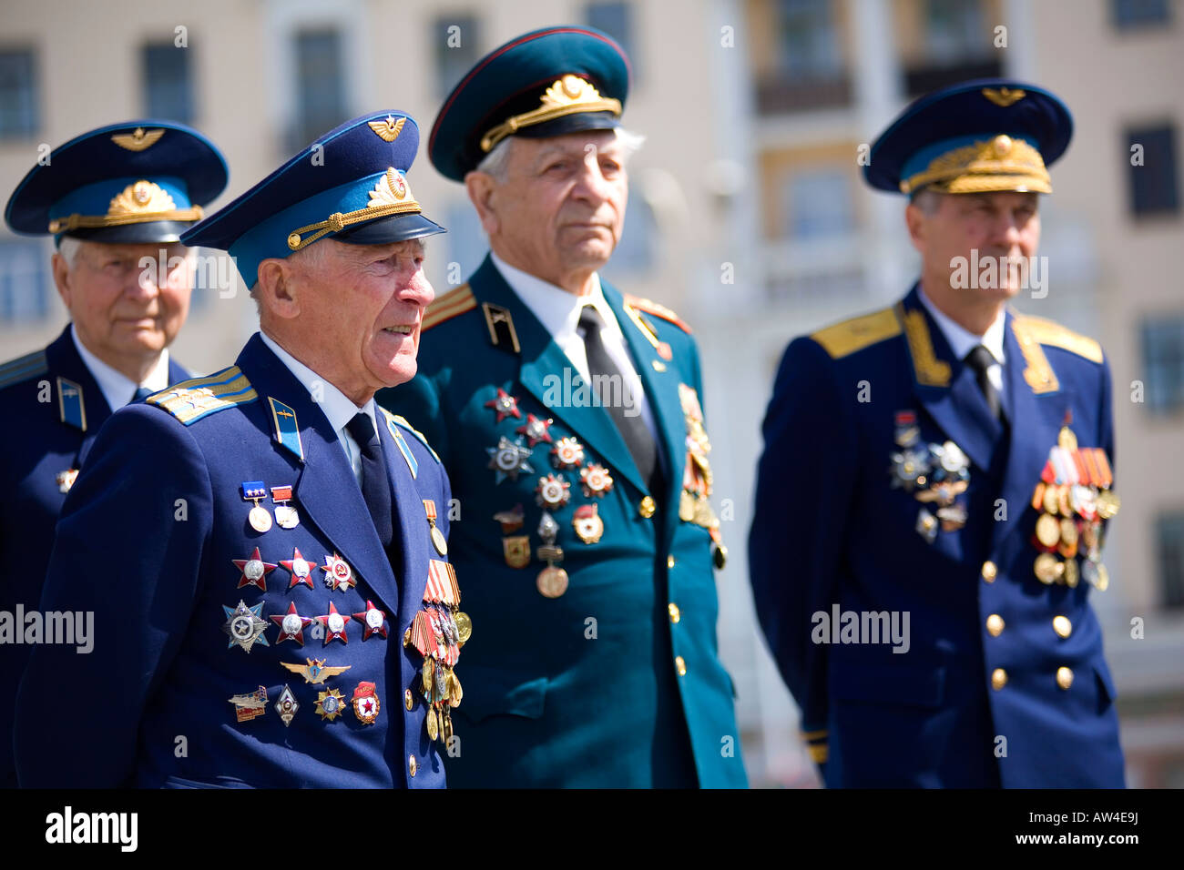 Military wreath laying ceremony at the war memorial monument in Victory Square Minsk Belarus. Stock Photo