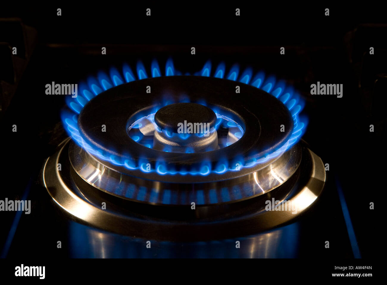 Gas ring burning Stock Photo Alamy