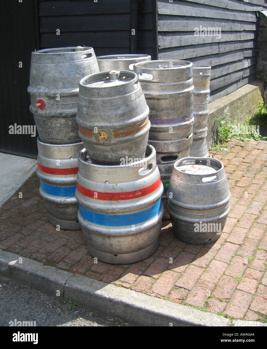 Empty Beer Barrels Stock Photo Alamy