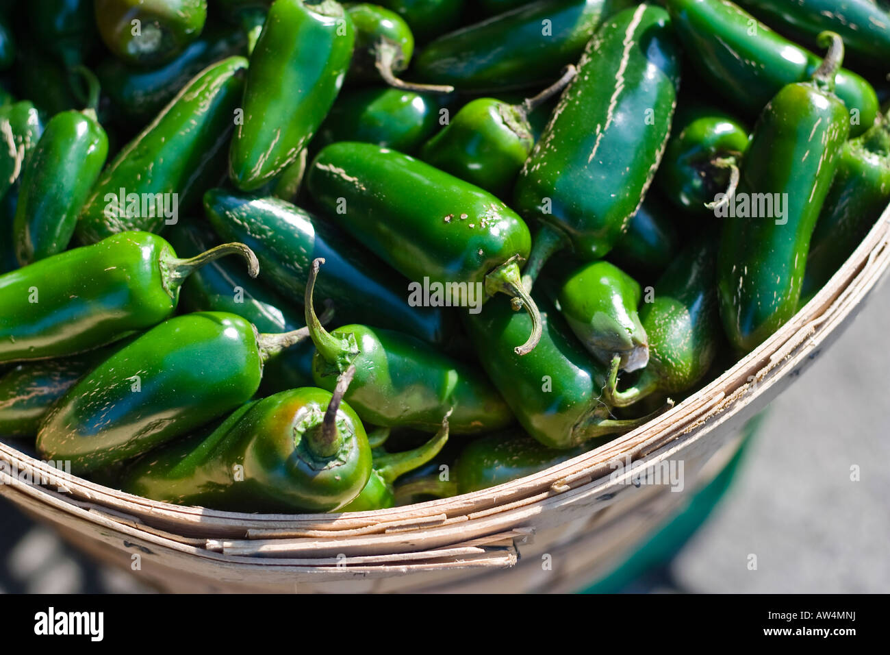 Jalapeno peppers with varied scarring (heat markings Stock Photo Alamy