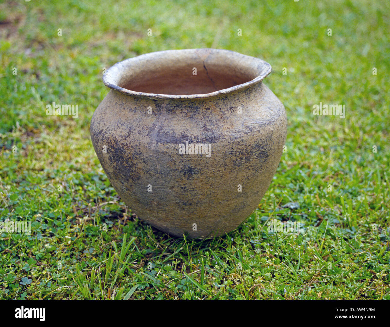 At Etowah Indian Mounds this is ceramic utility pottery from the Mississippian Culture of native americans Stock Photo