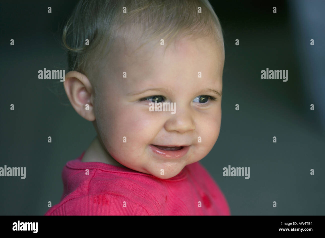 Closeup portrait cute baby girl hi-res stock photography and images - Alamy