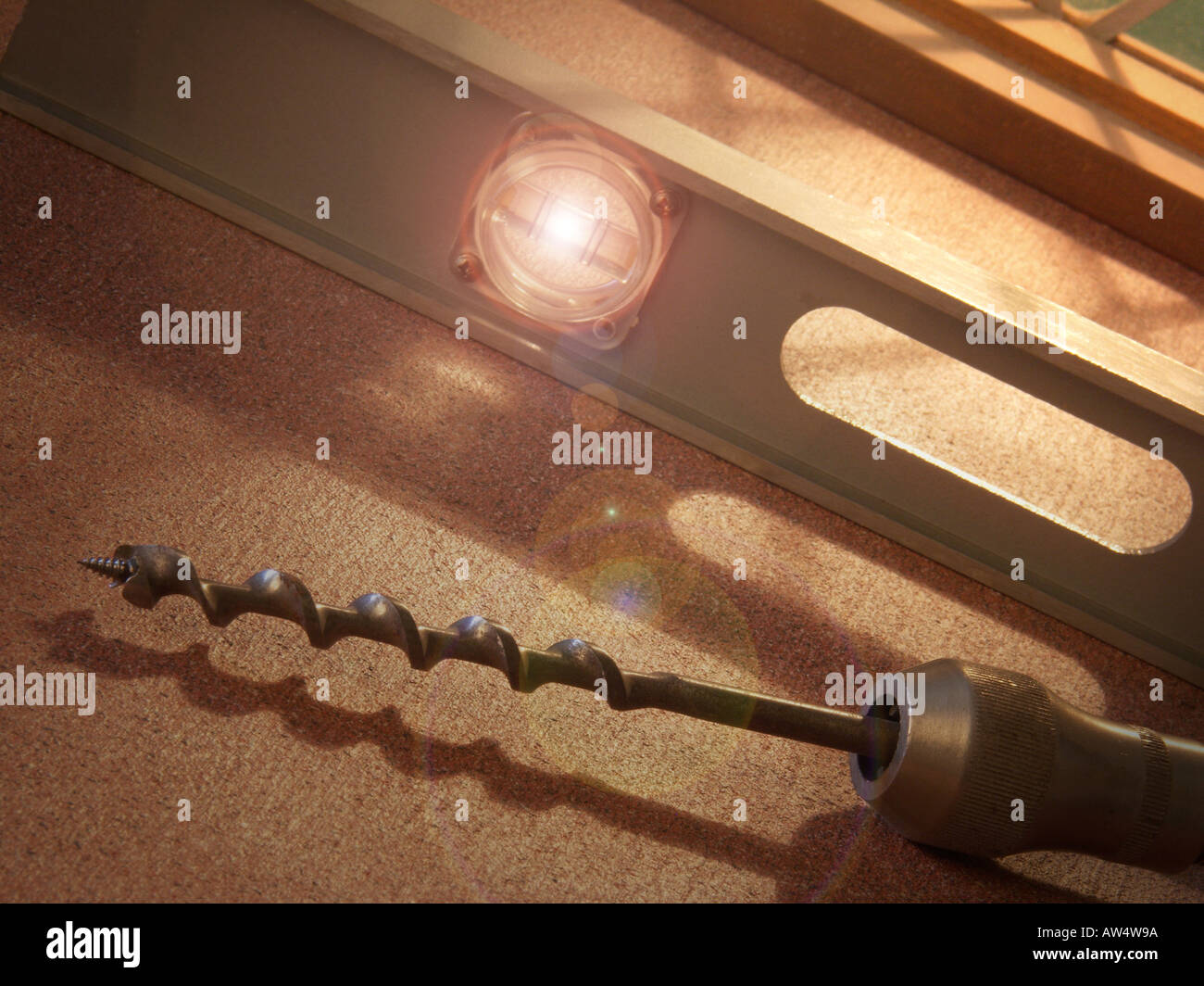 Hand tools on a workbench Stock Photo Alamy