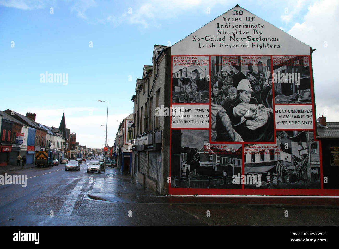A mural on the Shankill Road, Belfast, Northern Ireland. Stock Photo