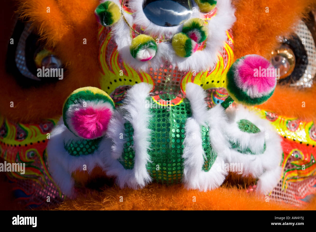Chinese New Year - a Lion head Stock Photo