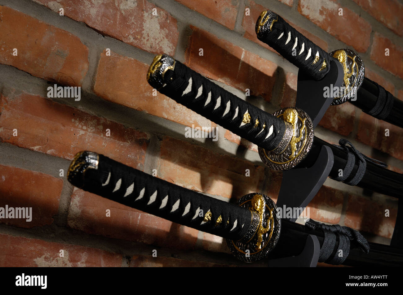 Samurai sword set Katana Wakizashi and Tanto Stock Photo - Alamy