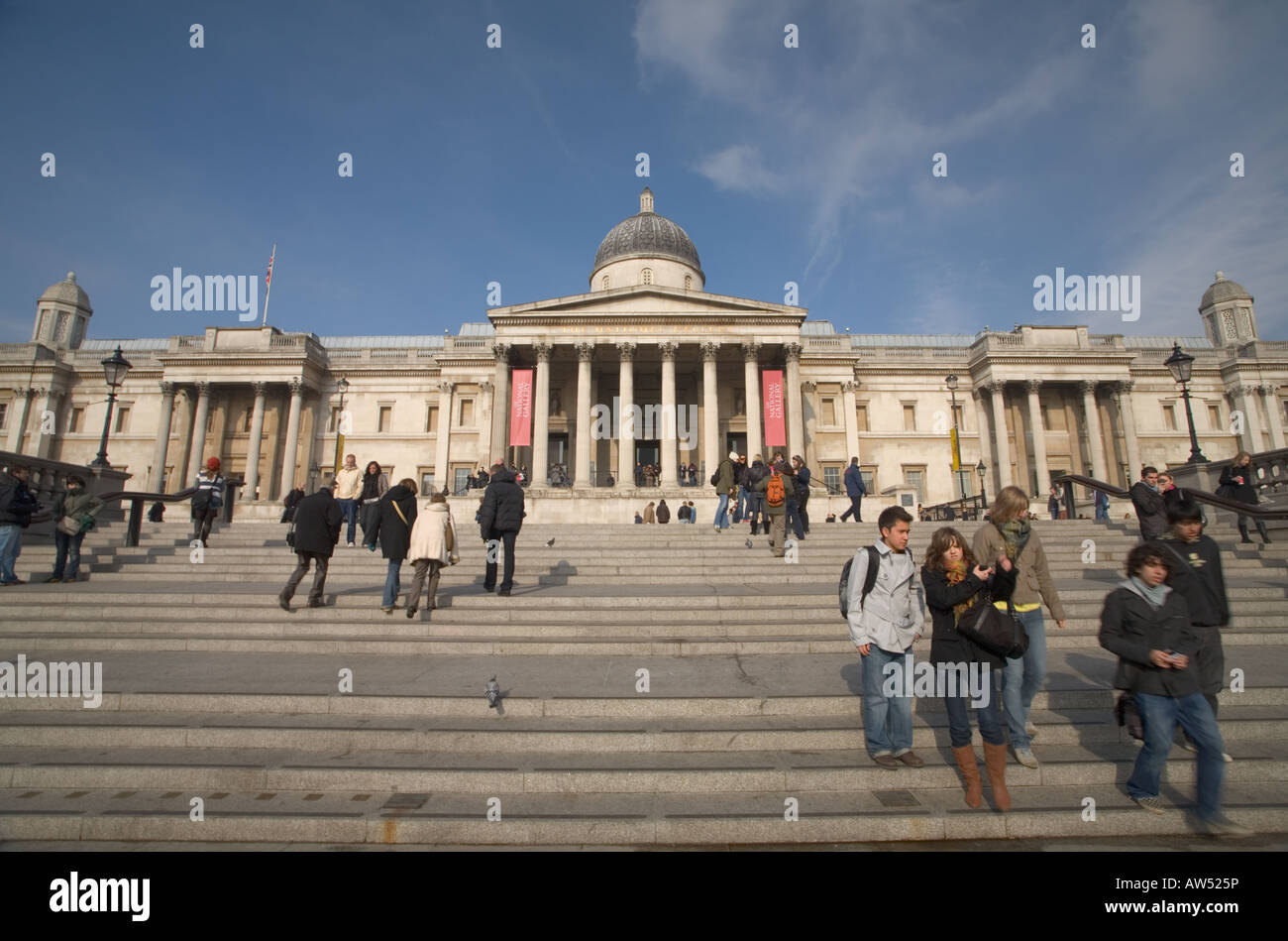 The National Gallery in Trafalgar Square London Stock Photo