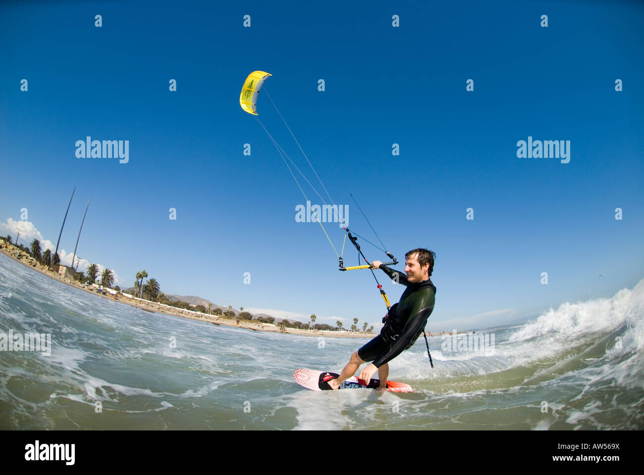 A male Kite Surfing C Street Ventura California USA Stock Photo Alamy
