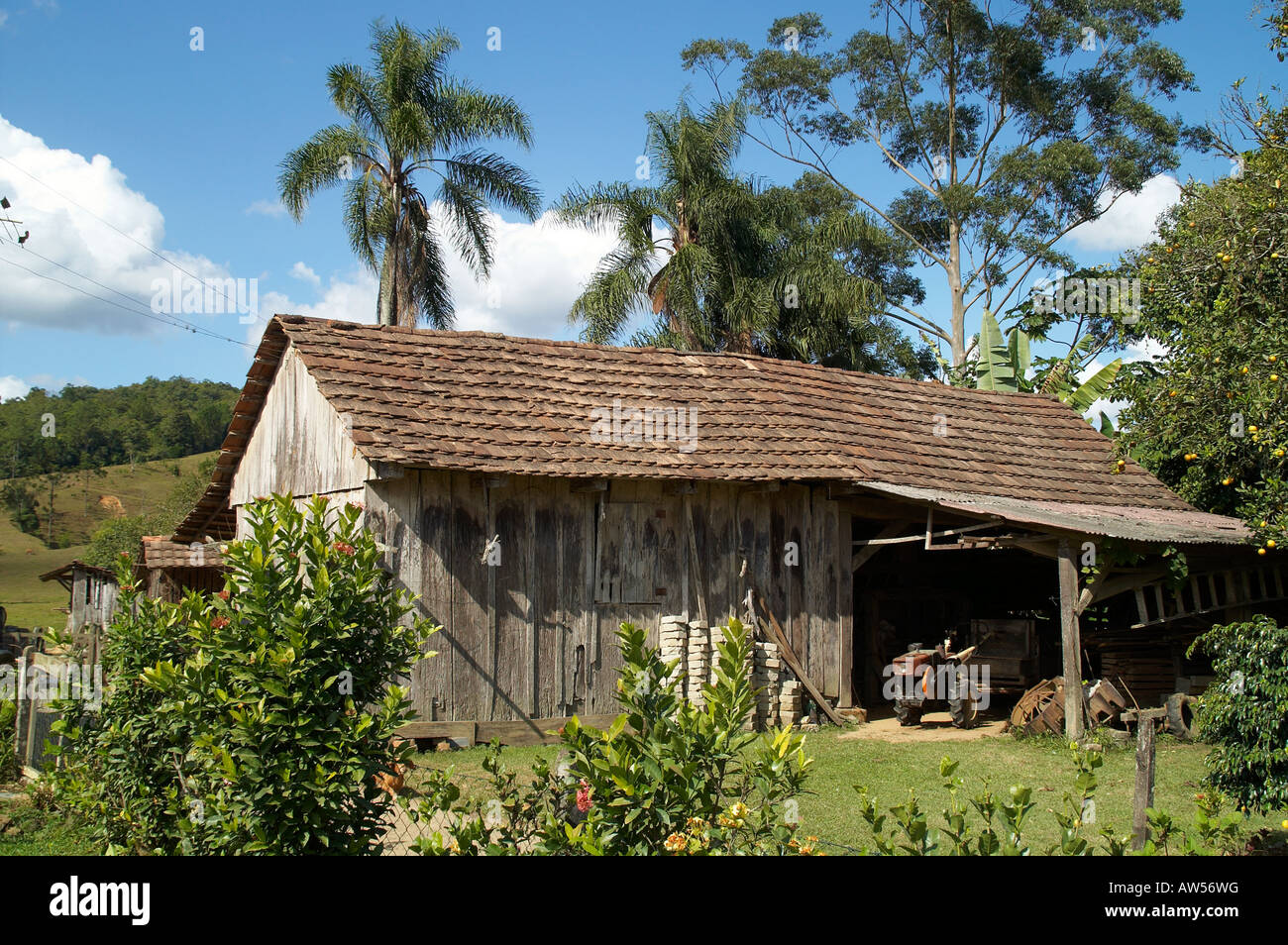 Farmhouse in south Brazil Stock Photo