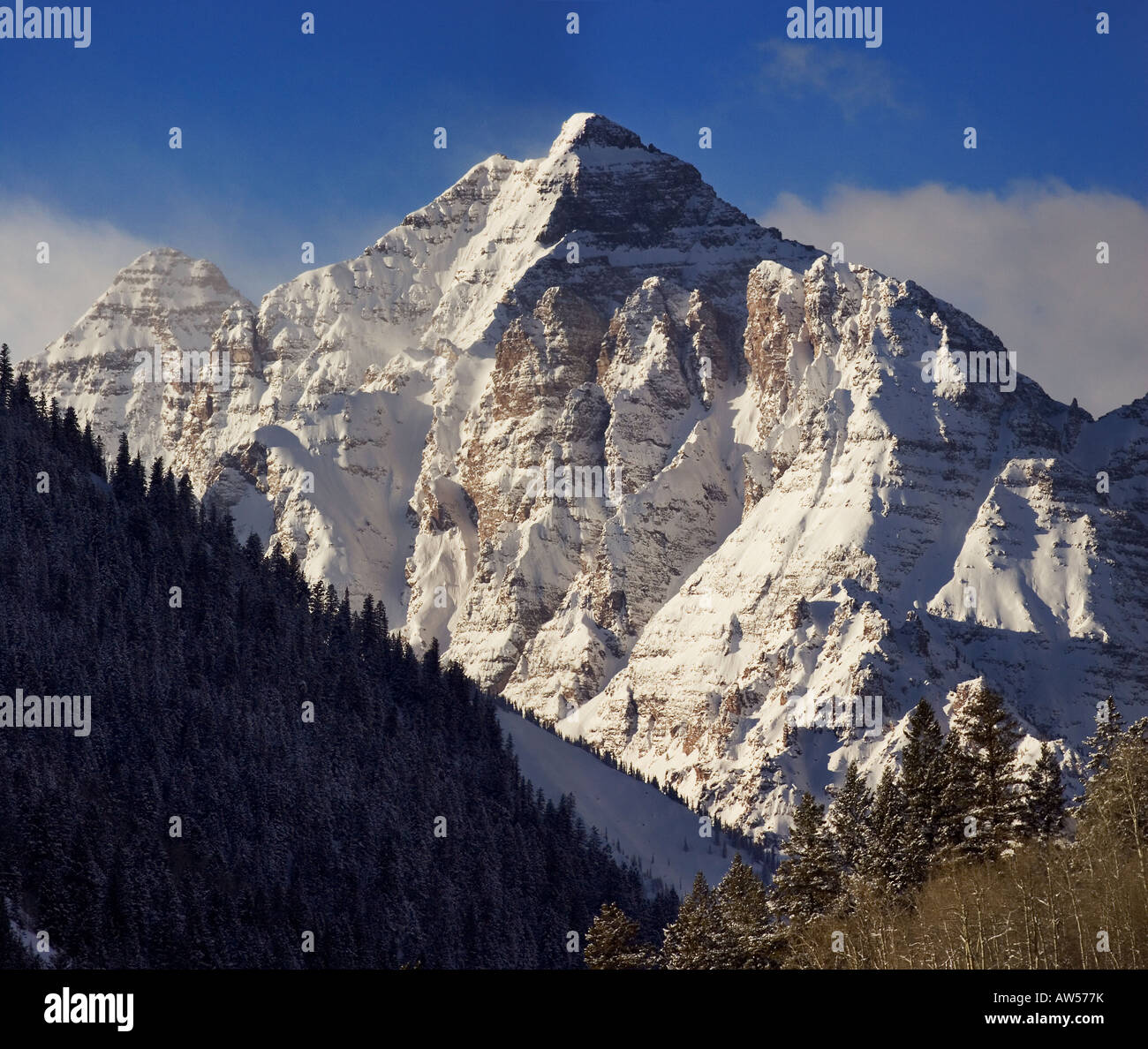Pyramid Peak, Elk Range Colorado Stock Photo Alamy