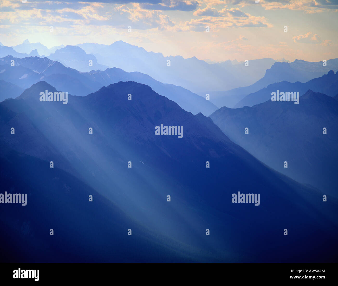 The Rocky Mountains Alberta Banff National Park Stock Photo