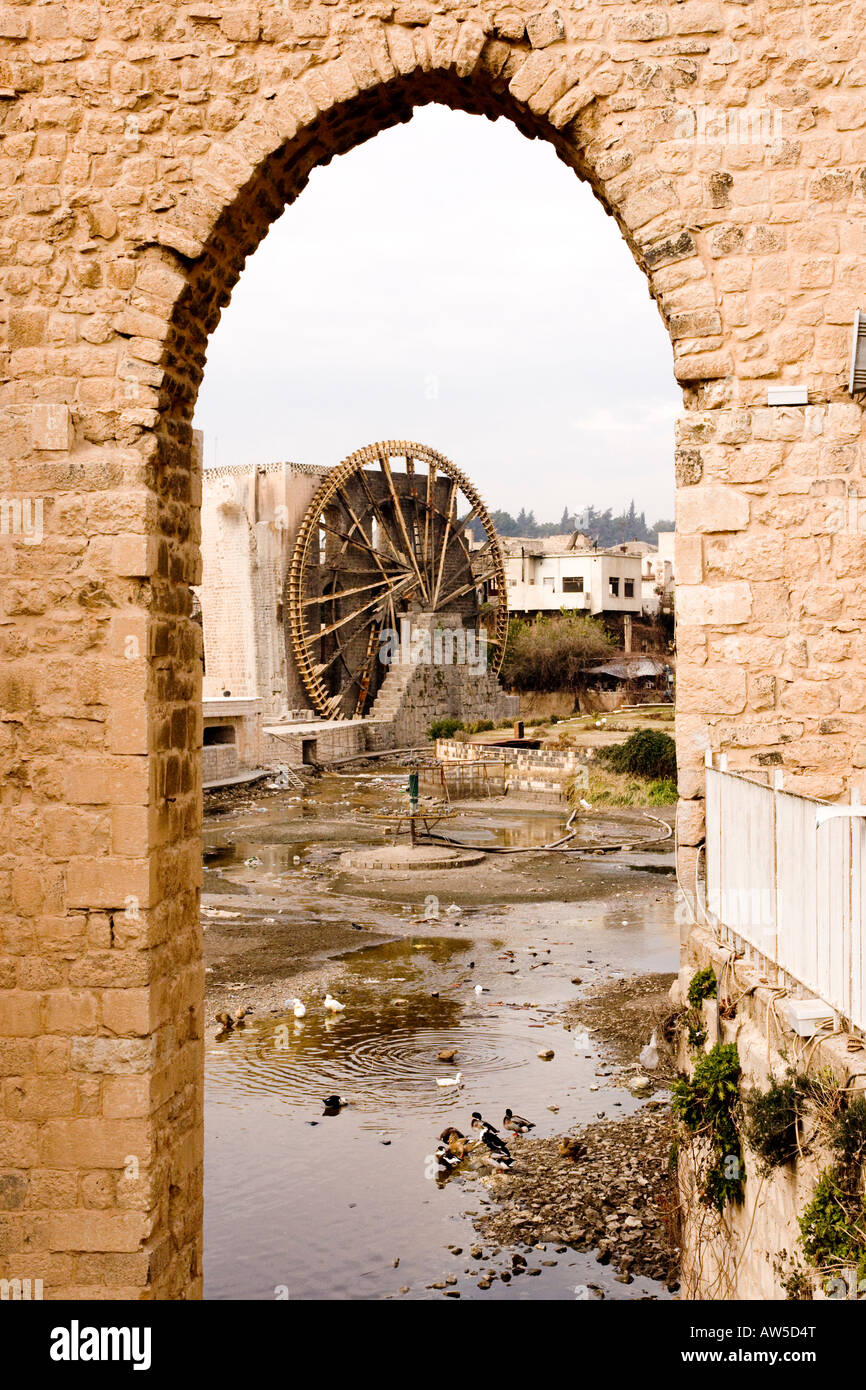 watermills in Hama Stock Photo