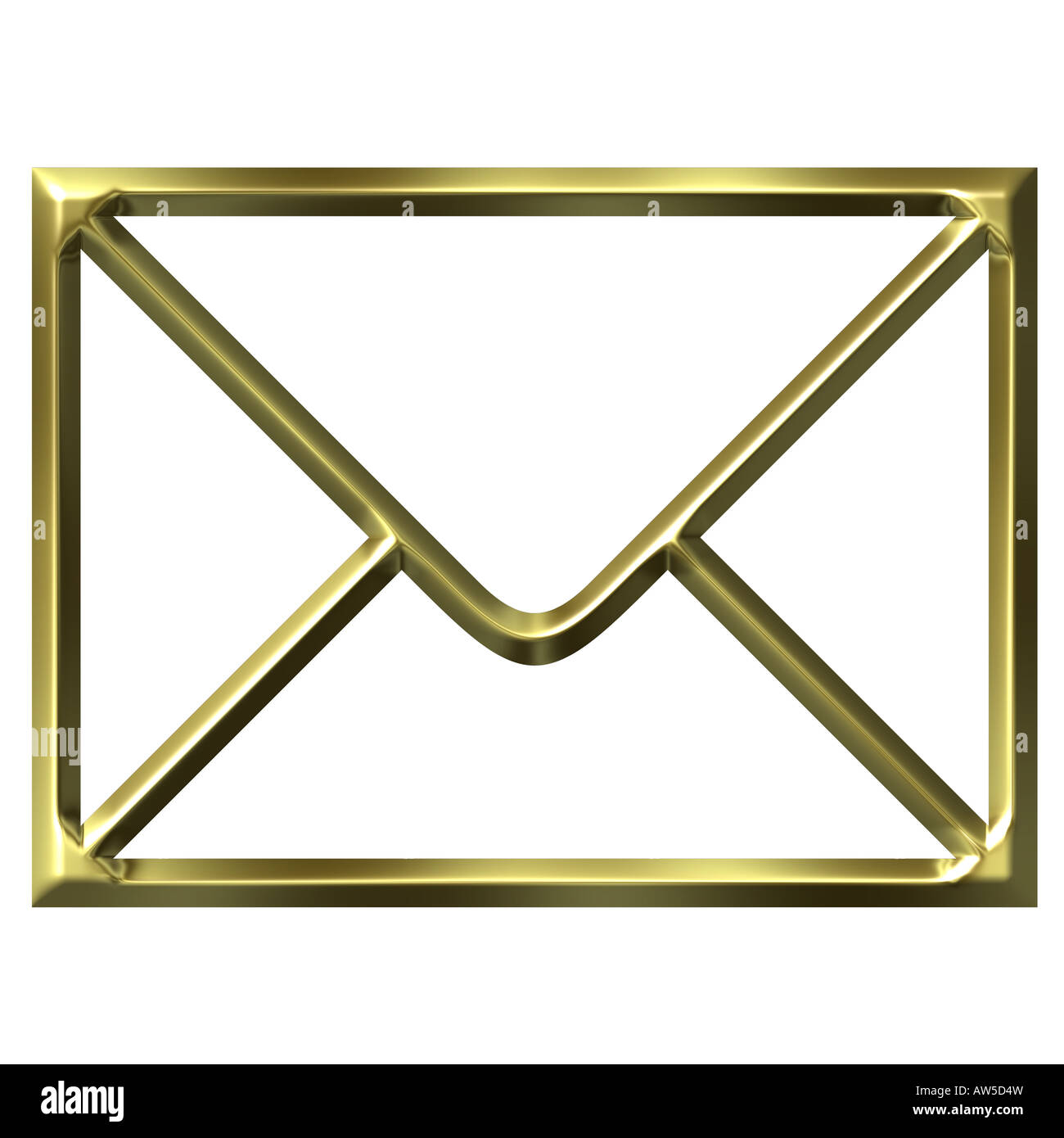 Golden envelope Stock Photo - Alamy
