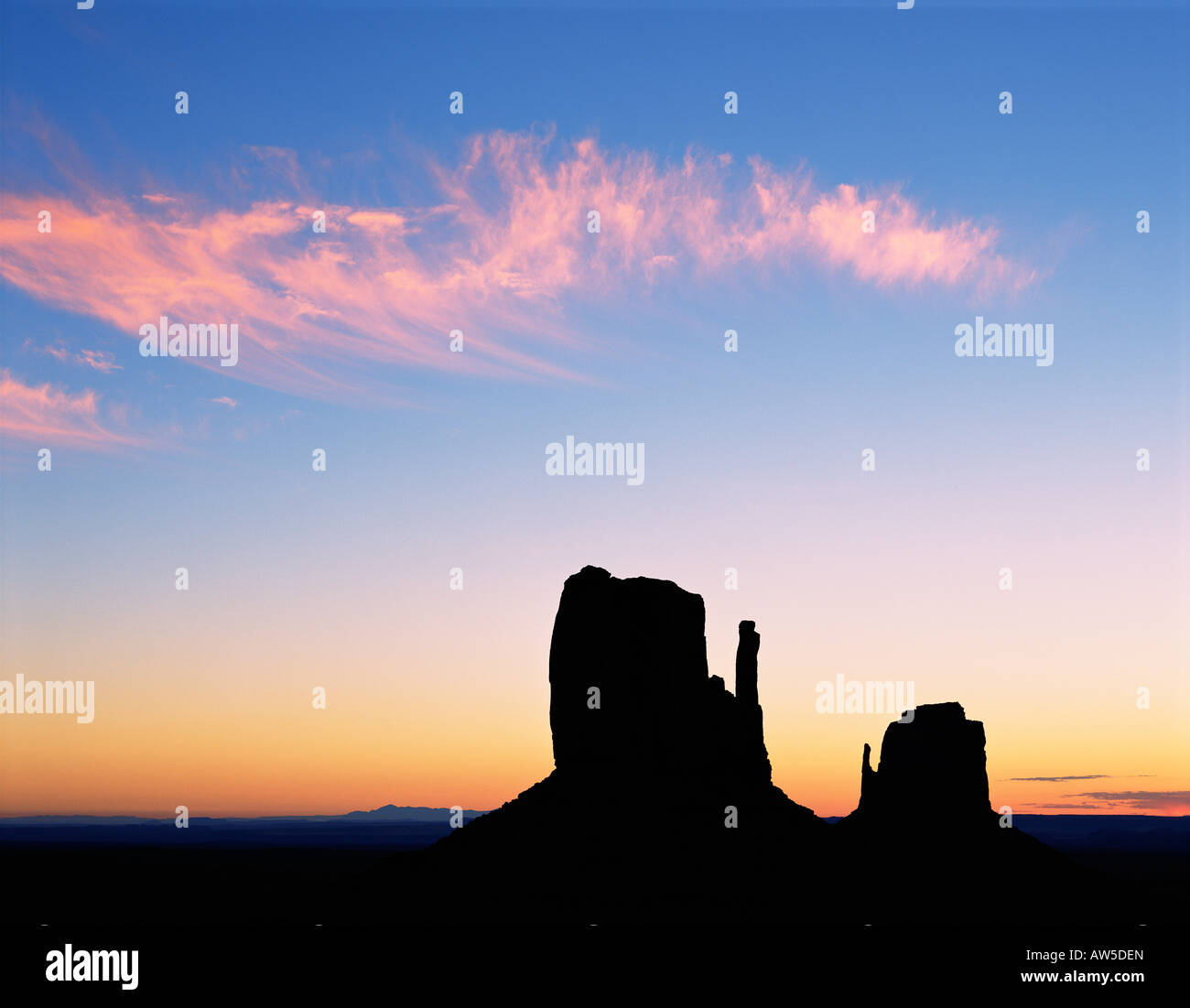 Mitten Rocks Monument Valley Tribal Park Stock Photo - Alamy