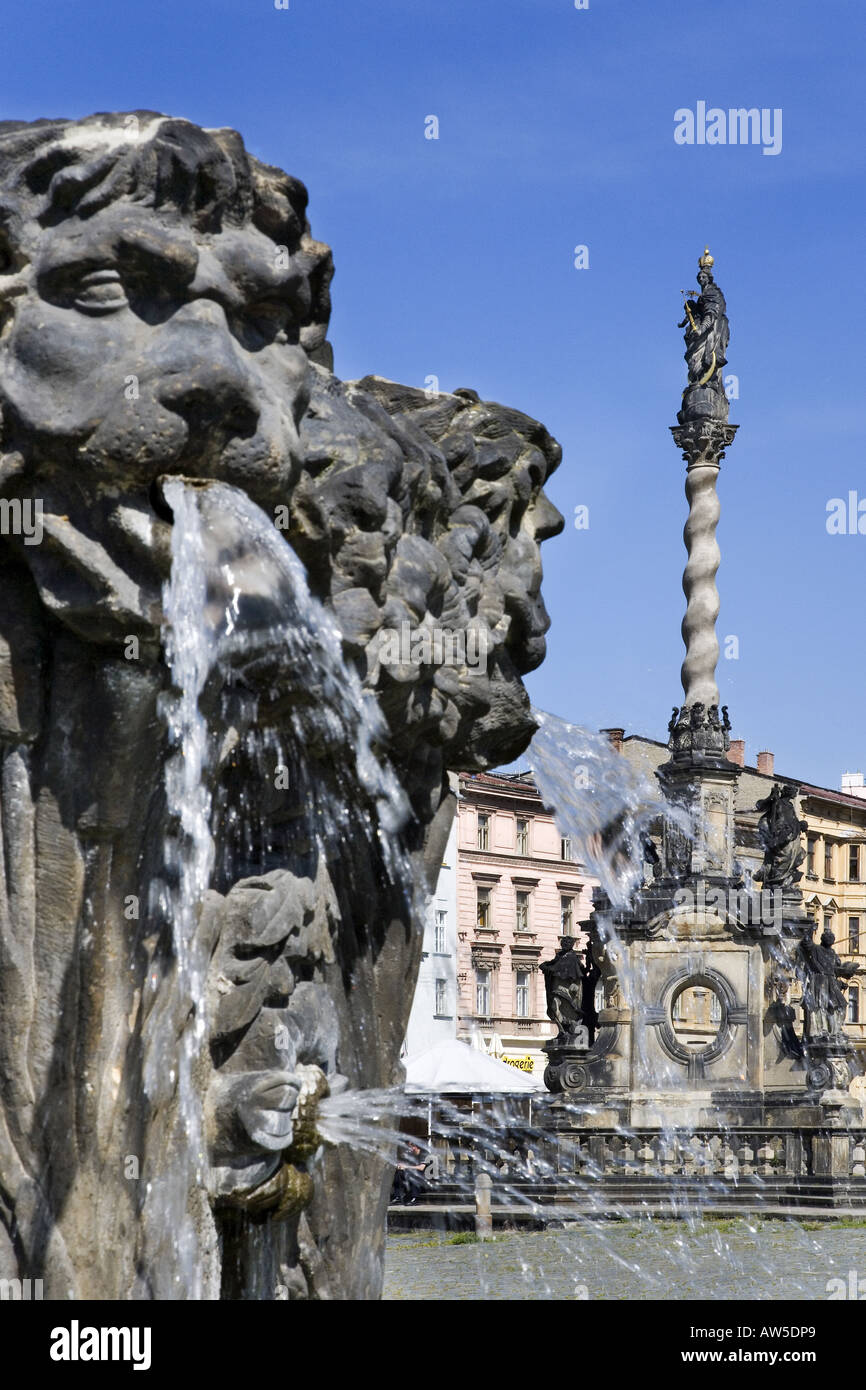 Jupiter Fountain 1707 and Marian Pillar 1716 Lower Square Olomouc Czech