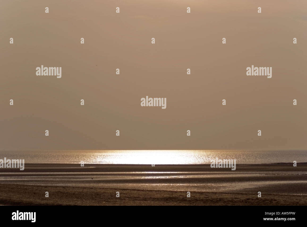 Sunset over Hunstanton Beach, Norfolk, England Stock Photo