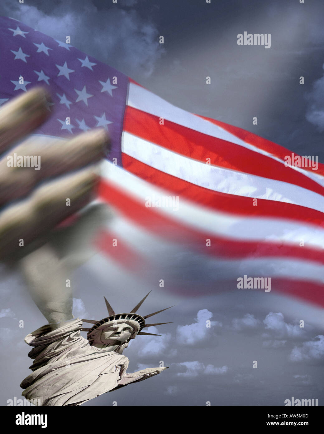 American flag, statue of liberty hi-res stock photography and images ...