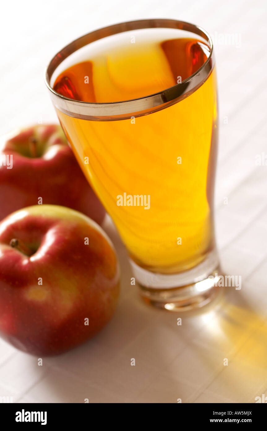 Clear apple juice Stock Photo Alamy