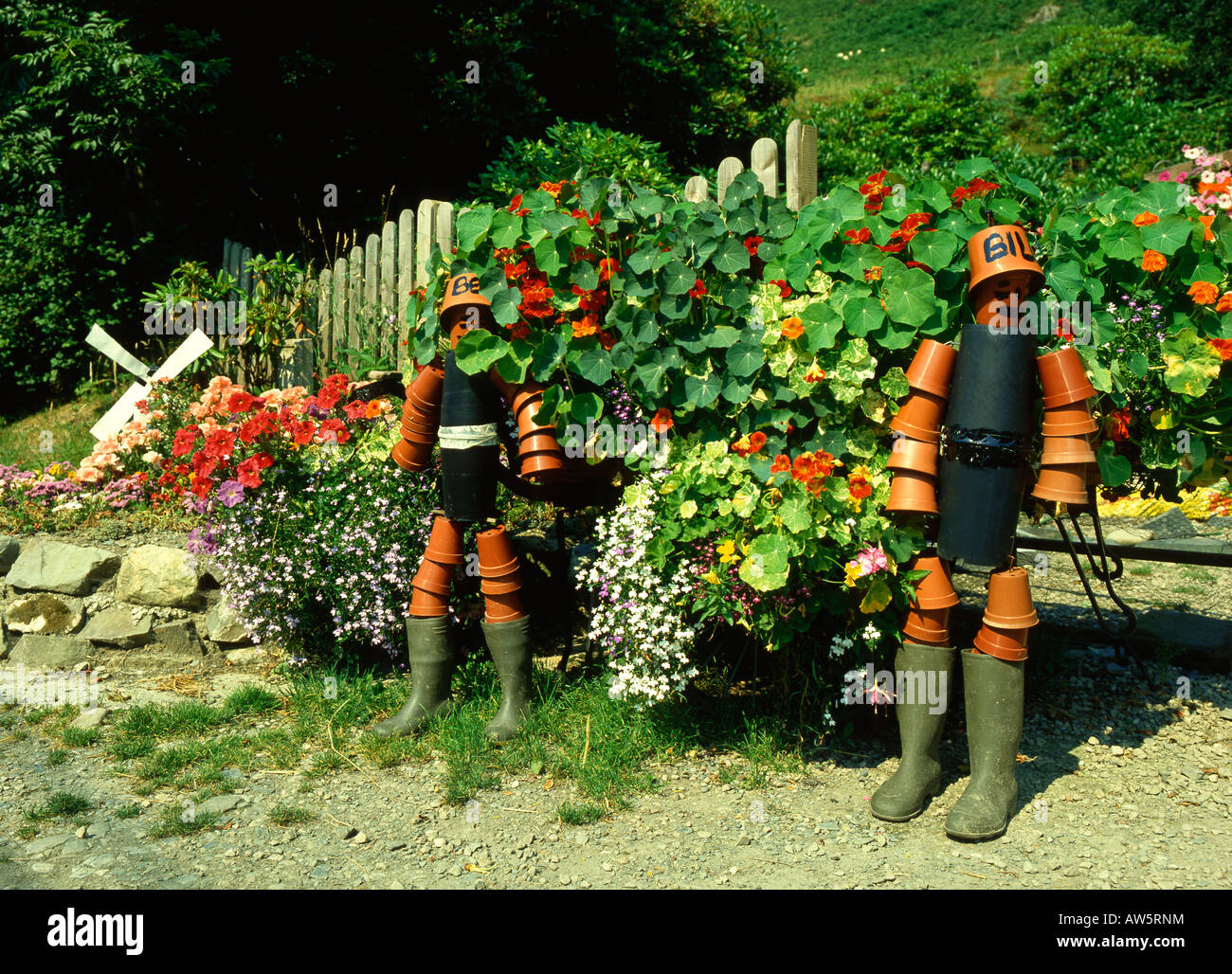 "Bill and Ben the Flowerpot Men", Wales, UK Stock Photo Alamy