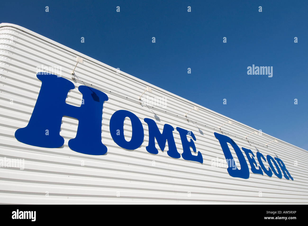 'Home Decor' company sign, France. Stock Photo